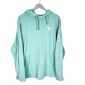 American‎ Eagle Mens lightweight hoodie size L beachy coastal casual Spell Out